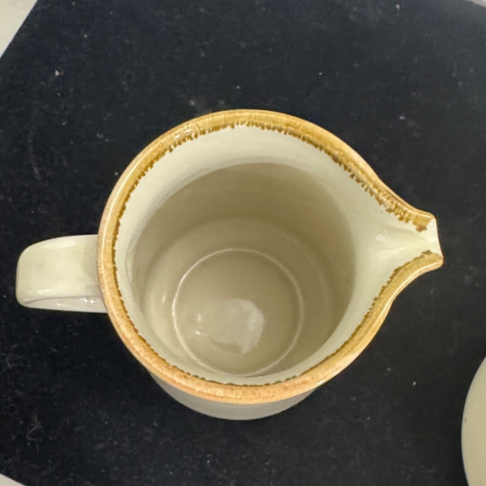 Vintage hand painted JI Stonecrest Andre Ponche Creamer and Sugar Bowl w/Lid Set - Picture 4 of 10
